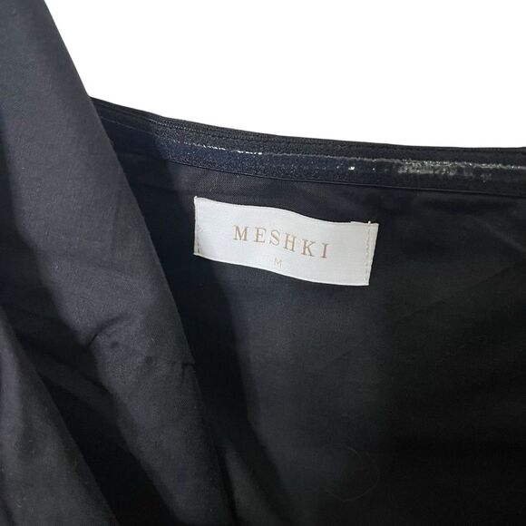 Meshki Innis Longline Strapless Top Black Linen Blend Women’s Medium - Picture 8 of 9